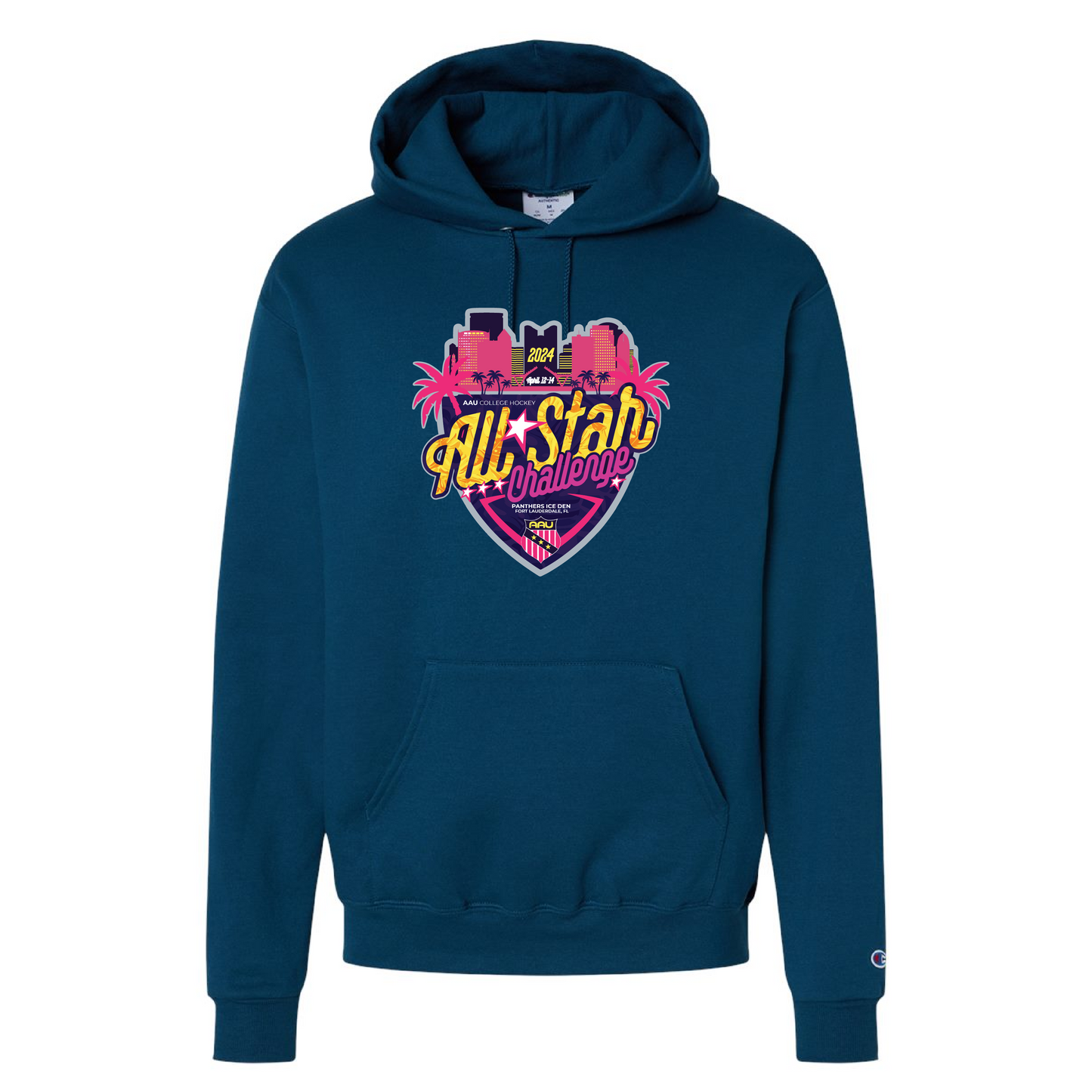 AAU College Hockey Champion Hoodie All Star Logo