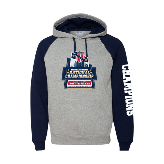 AAU College Hockey Nationals Jerzees Colorblocked Raglan Hooded Sweatshirt