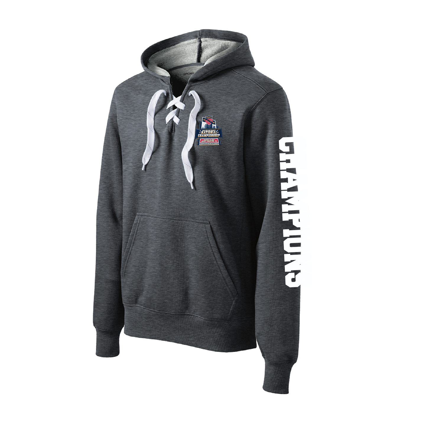 AAU College Hockey Nationals SportTek Lace Up Pullover Hooded Sweatshirt