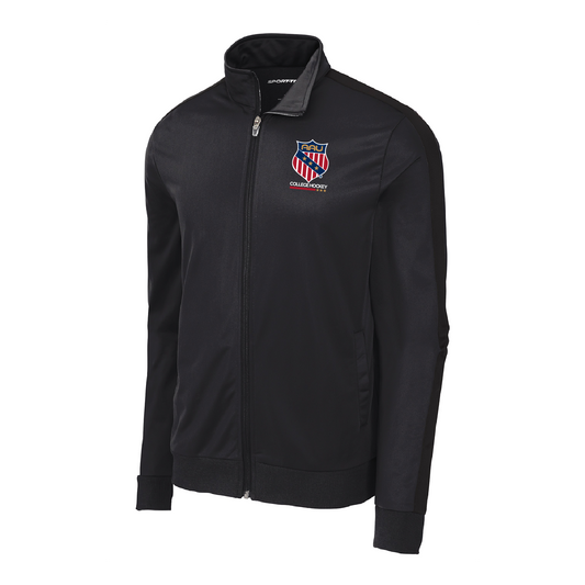 AAU College Hockey SportTek Tricot Sleeve Stripe Track Jacket